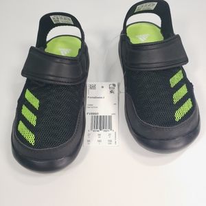 9K Adidas FortaSwim Black Green Water-Friendly Sandals Toddler Size 9K (Unisex)